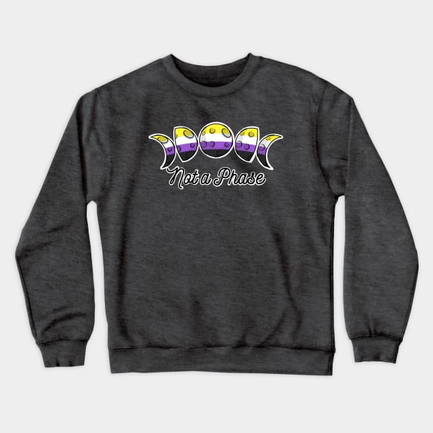 Not a Phase-Nonbinary Crewneck Sweatshirt by PaintbrushesAndPixels